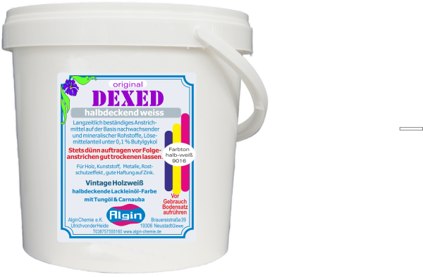 Fasersichtanstrich Weißlasur Leinölfirnis weiß 5 Liter halbdeckende Ölfarbe